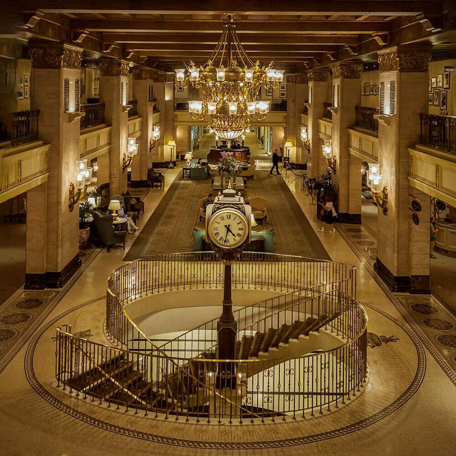 Lobby of the Fairmont Royal York Hotel in Toronto.
