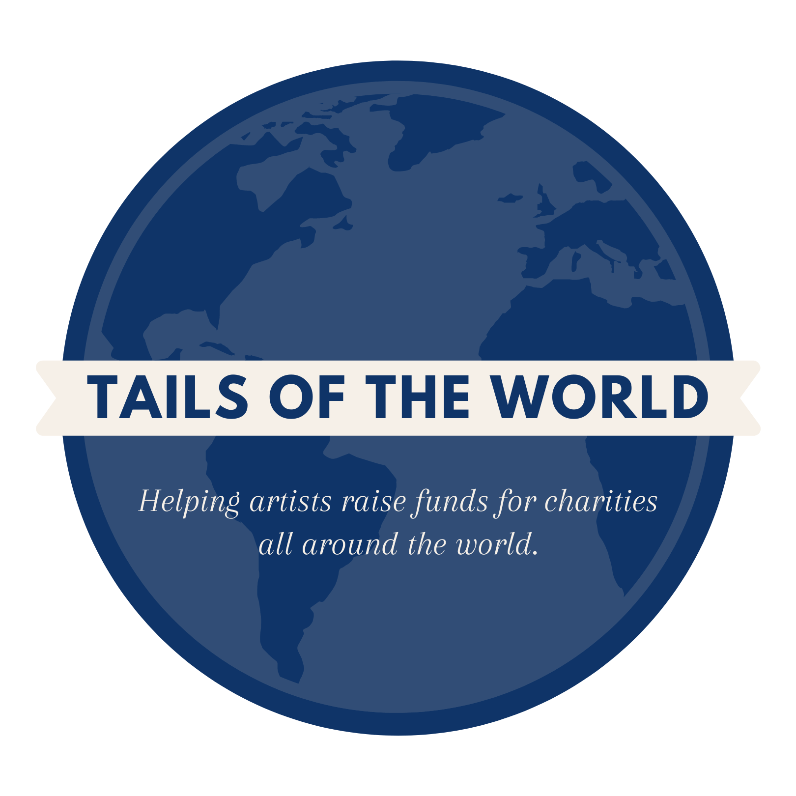 Round logo for tails of the world