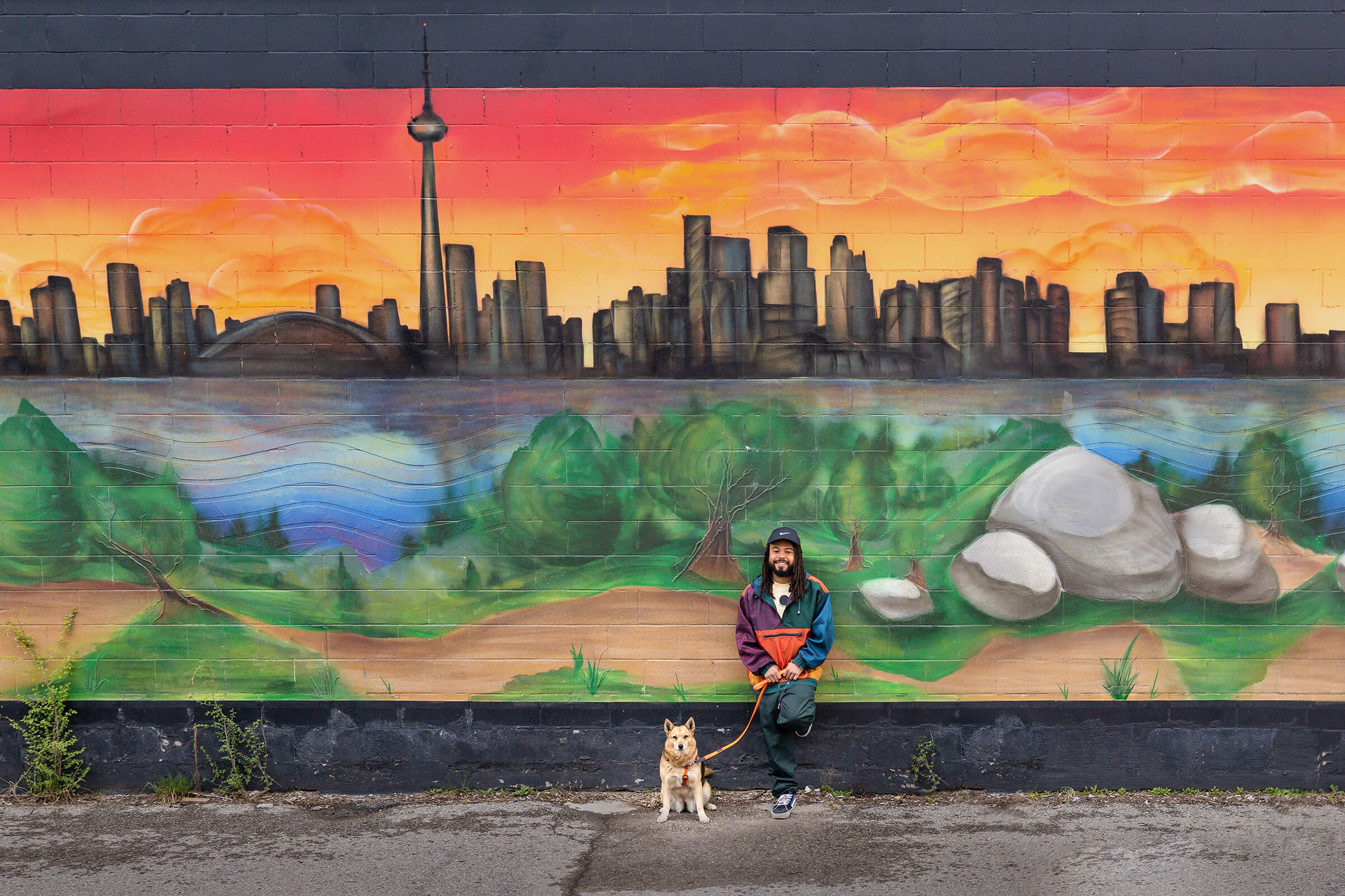 Street mural and dog photographer in Toronto