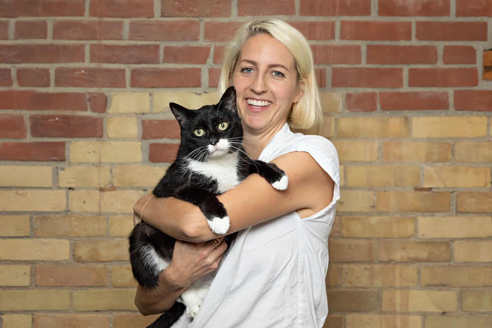 pomeranian dog in Toronto office